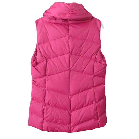 🎉⭐️🎉HP🎉⭐️🎉 Eileen Fisher, Down Puffer Vest-High Collar - S/P, Cranberry, EUC - Picture 14 of 15